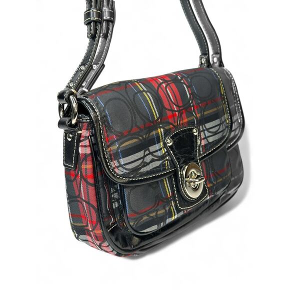 Coach Vintage Y2K Tartan Plaid Poppy Signature Small Penny Flap Shoulder Bag - Picture 3 of 9